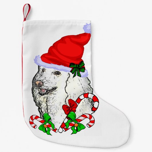 Poodle Christmas Kleine Kerstsok (Voorkant)