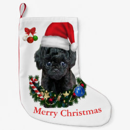 Poodle Christmas Kleine Kerstsok