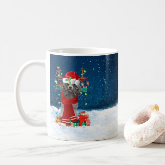Poodle Christmas Koffiemok (Met donut)