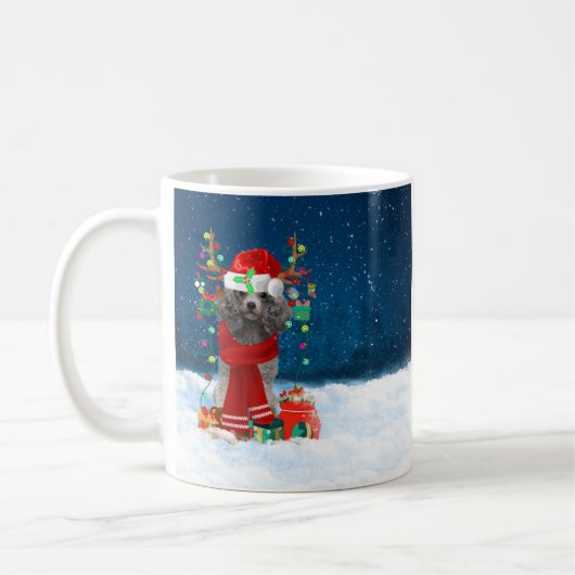 Poodle Christmas Koffiemok (Links)