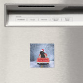 Poodle Christmas Magneet (Insitu (Vaatwasser))