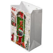 Poodle Christmas Medium Cadeauzakje (Voorkant Gekanteld)