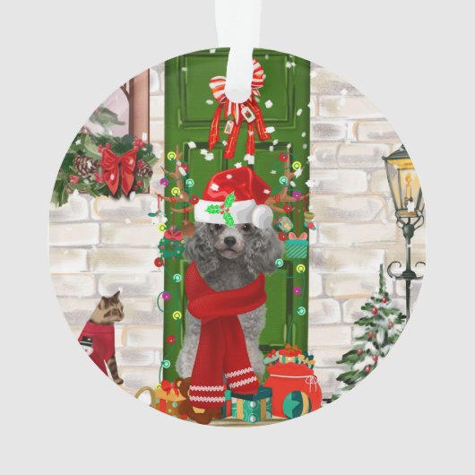 Poodle Christmas Ornament (achterkant)