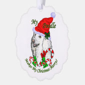Poodle Christmas Ornament Kaart (Links)