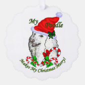 Poodle Christmas Ornament Kaart (Voorkant)