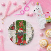 Poodle Christmas Papieren Bordje (Feest)