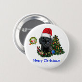 Poodle Christmas Ronde Button 5,7 Cm (Voorkant /achterkant)