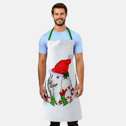 Poodle Christmas Schort (Gedragen)