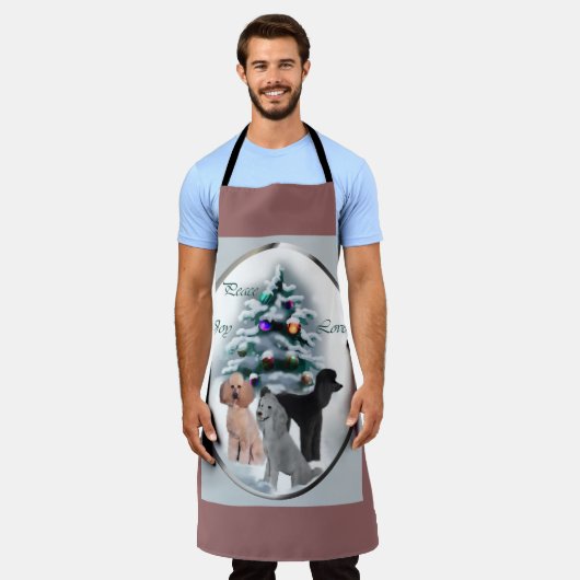 Poodle Christmas Schort (Gedragen)