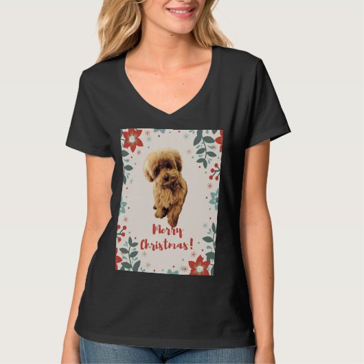 Poodle Christmas T-shirt (Voorkant)
