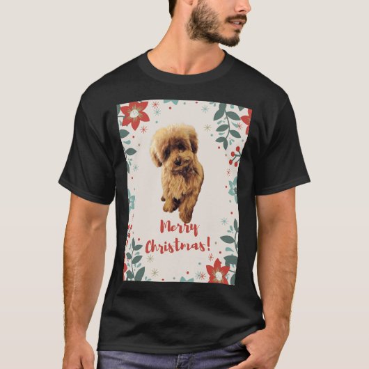 Poodle Christmas T-shirt (Voorkant)
