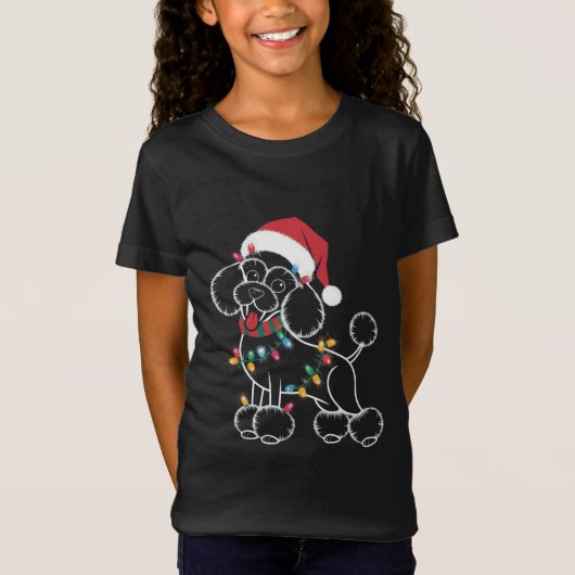 Poodle Christmas T-shirt (Voorkant)