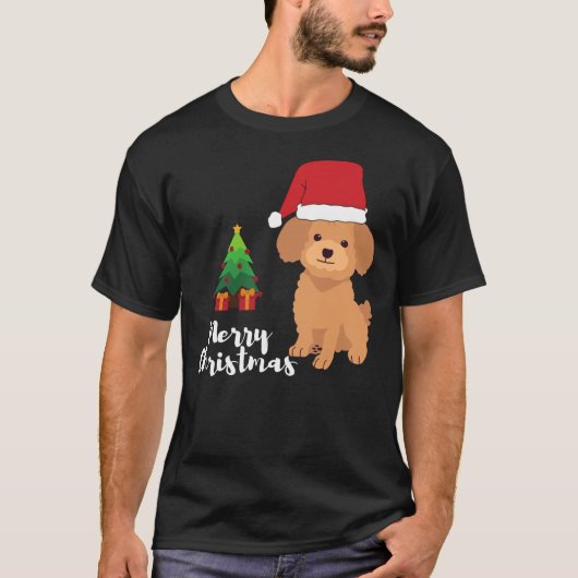 Poodle Christmas T-shirt (Voorkant)