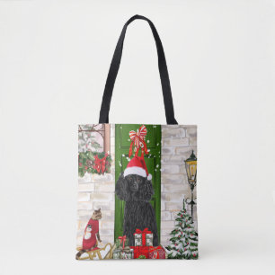 Poodle Christmas Tote Bag