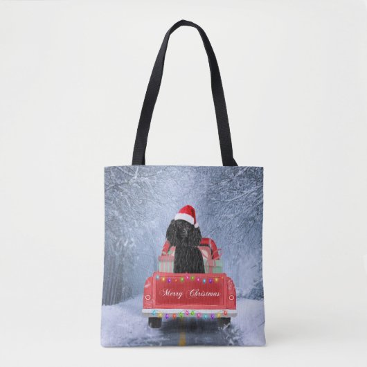 Poodle Christmas Tote Bag (Voorkant)