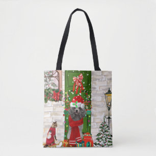 Poodle Christmas Tote Bag