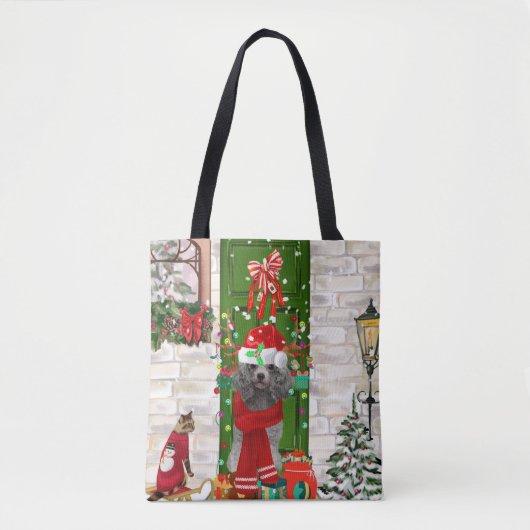 Poodle Christmas Tote Bag (Voorkant)