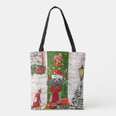 Poodle Christmas Tote Bag (Achterkant)