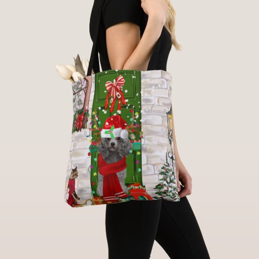 Poodle Christmas Tote Bag (Dichtbij)