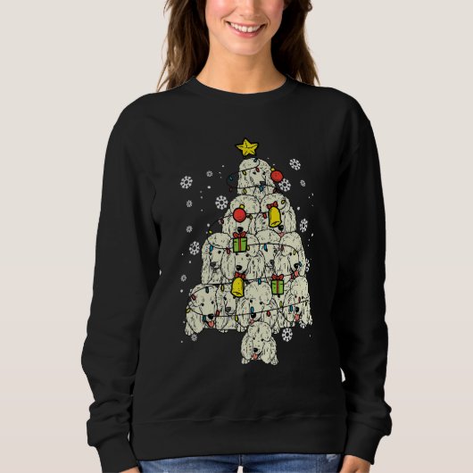 Poodle Christmas Tree Cute Xmas Dog  Men Women Kid Trui (Voorkant)