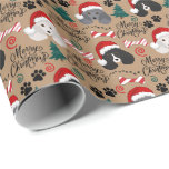 Poodle Christmas Wrapping Paper Cadeaupapier<br><div class="desc">Poodle Christmas Wrapping Paper. Papierkleur is bruin. Verkrijgbaar in meerdere kleuren,  maten en twee afwerkingen. www.hotpocketgraphics.com</div>