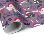Poodle Christmas Wrapping Paper Cadeaupapier<br><div class="desc">Poodle Christmas Wrapping Paper. De kleur van het papier is Paars. Verkrijgbaar in meerdere kleuren,  maten en twee afwerkingen. www.hotpocketgraphics.com</div>