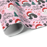 Poodle Christmas Wrapping Paper Cadeaupapier<br><div class="desc">Poodle Christmas Wrapping Paper. Papierkleur is roze. Verkrijgbaar in meerdere kleuren,  maten en twee afwerkingen. www.hotpocketgraphics.com</div>