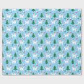 Poodle Christmas Wrapping Paper Cadeaupapier (Vlak)