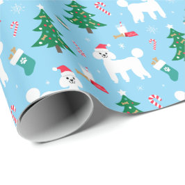 Poodle Christmas Wrapping Paper Cadeaupapier