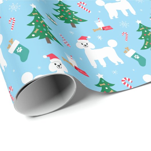 Poodle Christmas Wrapping Paper Cadeaupapier (Rol Hoek)