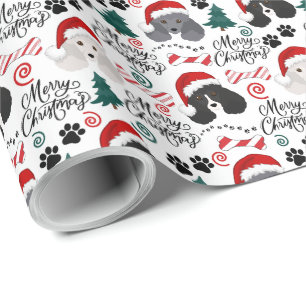 Poodle Christmas Wrapping Paper Cadeaupapier