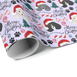 Poodle Christmas Wrapping Paper Cadeaupapier<br><div class="desc">Poodle Christmas Wrapping Paper. De kleur van het papier is Paars. Verkrijgbaar in meerdere kleuren,  maten en twee afwerkingen. www.hotpocketgraphics.com</div>