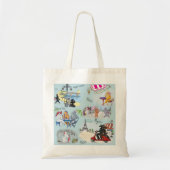 Poodle Collage Paris Tote Bag (Voorkant)