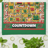 Poodle Countdown Kerst Adventskalender Hond Theedoek (Gevouwen)