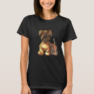 Poodle Curly Dog Abrikozen Poodle Pet Dog Schattig T-shirt