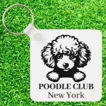 Poodle Custom Club Thema sleutelhanger