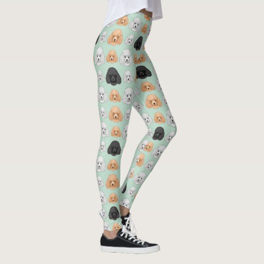Poodle Cute Hond Liefhebber Patroon Leggings (Rechts)