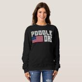 Poodle Dad American Flag Trui (Voorkant volledig)