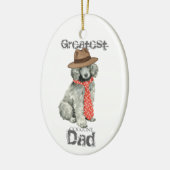 Poodle Dad Ceramic Ornament (Links)