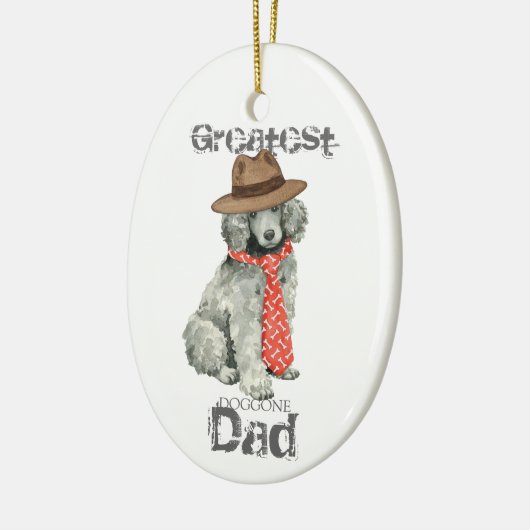 Poodle Dad Ceramic Ornament (Links)