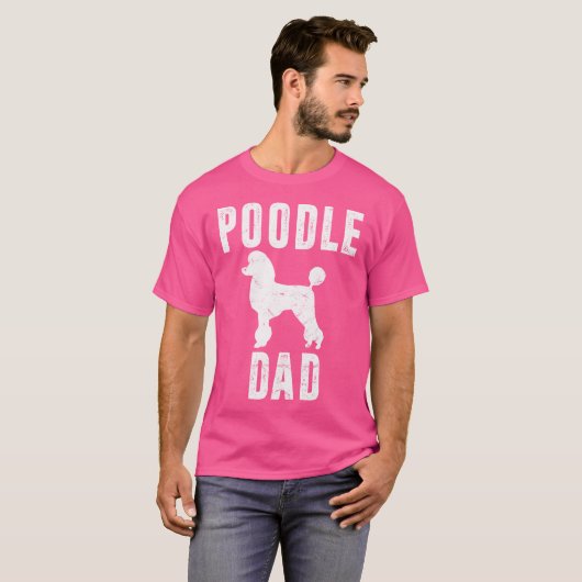 Poodle Dad Dog Daddy Poodle Father T-shirt (Voorkant volledig)