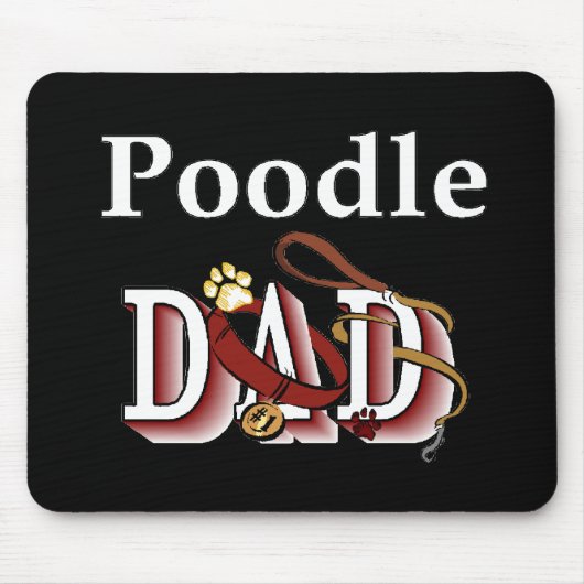 Poodle Dad Gifts Muismat (Voorkant)