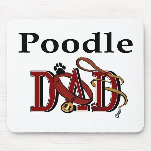 Poodle Dad Gifts Muismat (Voorkant)