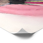 Poodle Dames Met Een Reünie Waterverf Poster (Hoek)