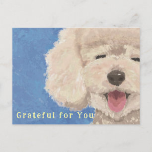 Poodle Dankjewkaart Erkentelijk Voor Jou Cute Hond Briefkaart