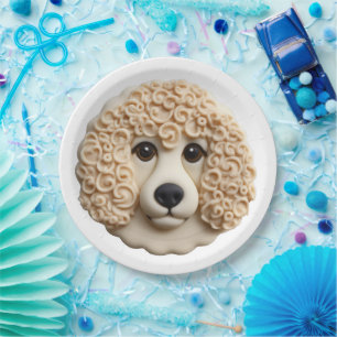 Poodle Dog 3D geïnspireerd Papieren Bordje