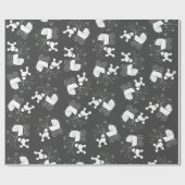 Poodle Dog Baby shower Puppy Gray Geslacht Neutraa Cadeaupapier (Vlak)