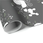 Poodle Dog Baby shower Puppy Gray Geslacht Neutraa Cadeaupapier (Rol Hoek)