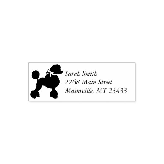 Poodle Dog Baby shower Puppy Gray Geslacht Neutraa Zelfinktende Stempel (Design)