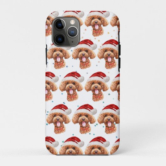 Poodle Dog Breed Christmas Stars Case-Mate iPhone Case (Achterkant)